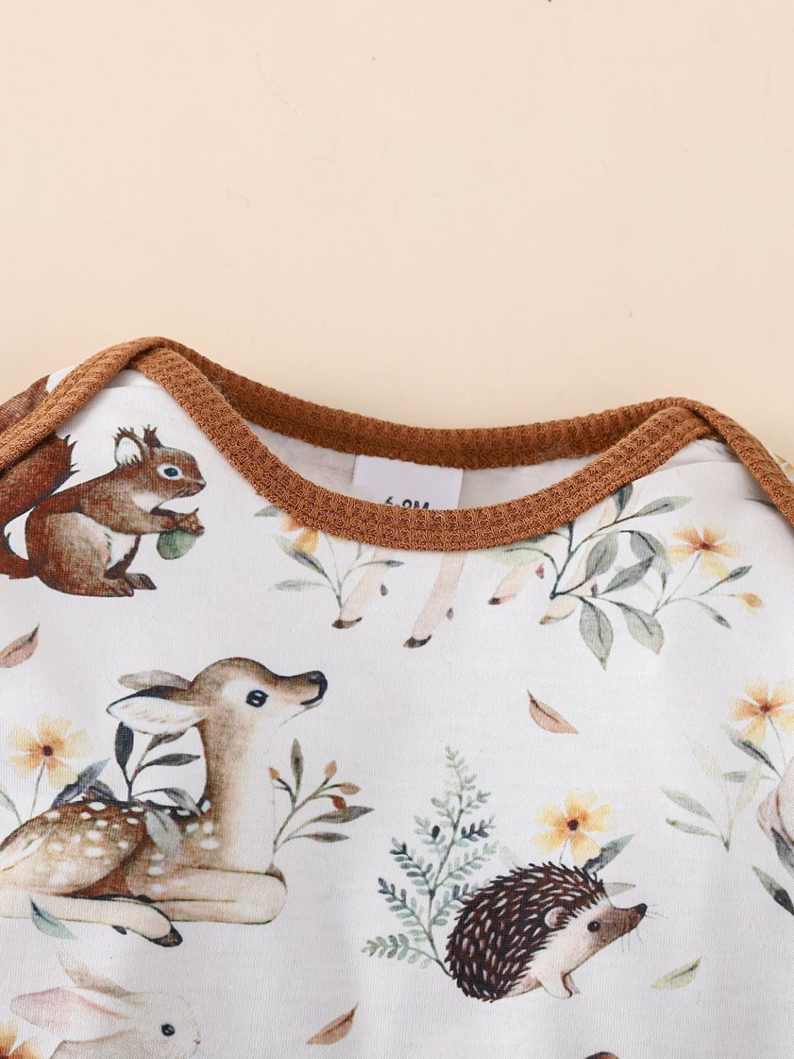 Baby Woodland Friends Printed Bodysuit and Waffle-Knit Joggers Set