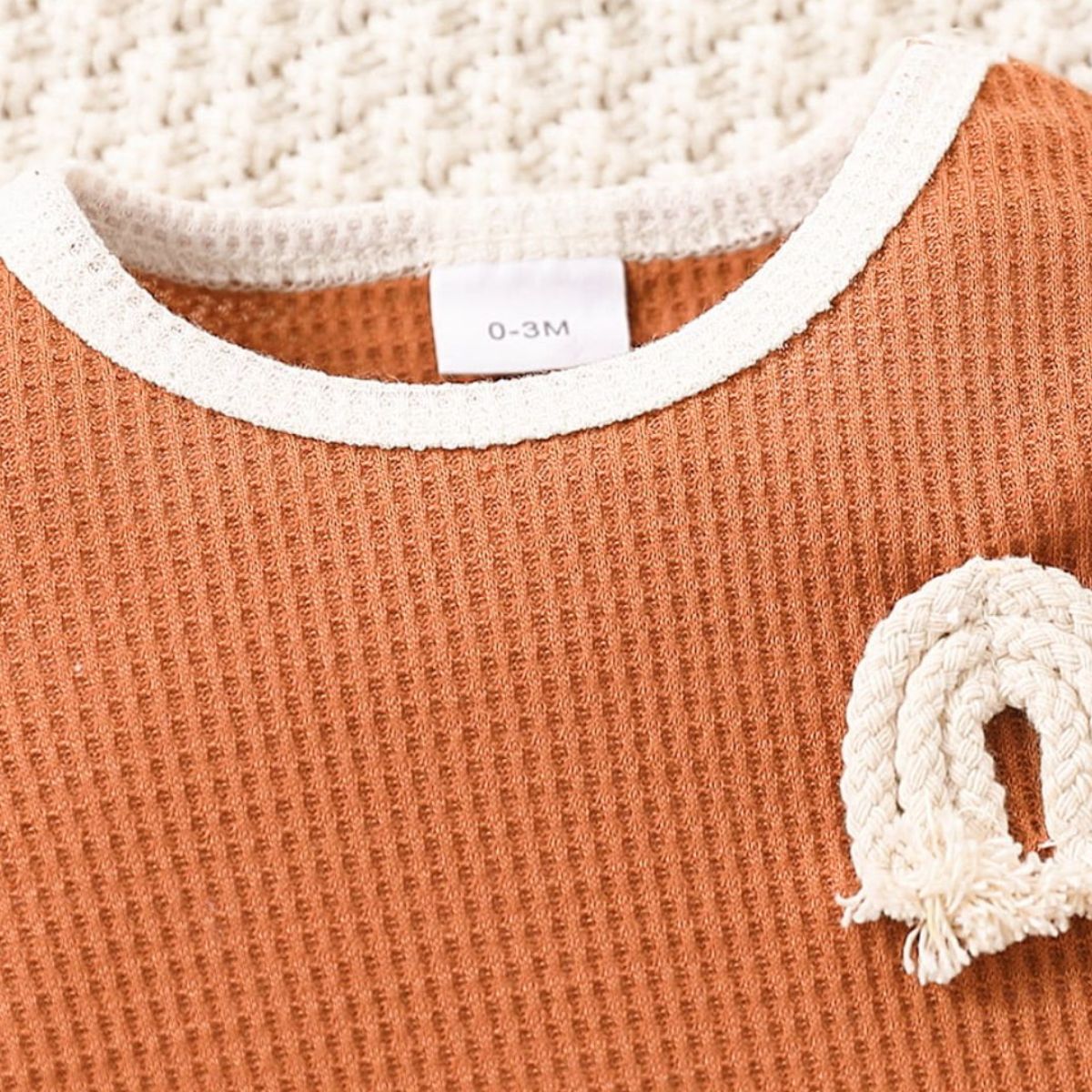 Baby Waffle-Knit Long Sleeve Bodysuit