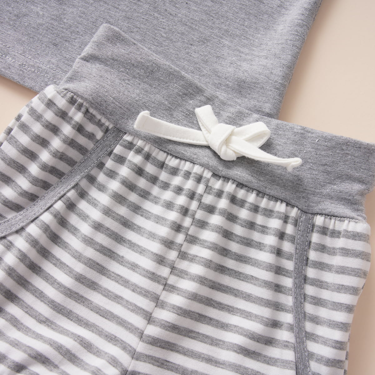 Baby Boy Decorative Button Tank and Striped Shorts Set